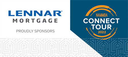 Lennar Mortgage logo and NAMMBA Connect Tour logo