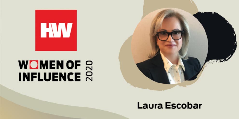 Text: Laura Escobar Housing Wire 2020 Women of Influence. Photo: Picture of Laura Escobar