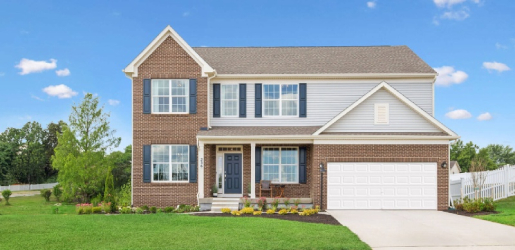 Exterior view of two-story home
