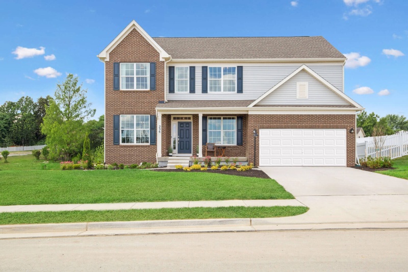Exterior view of a two-story house